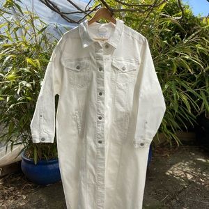 Long boyfriend White Denim Jacket